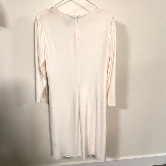 Lauren Ralph Lauren Winter White Rhinestones necklace Dress US 12 - Picture 3 of 6